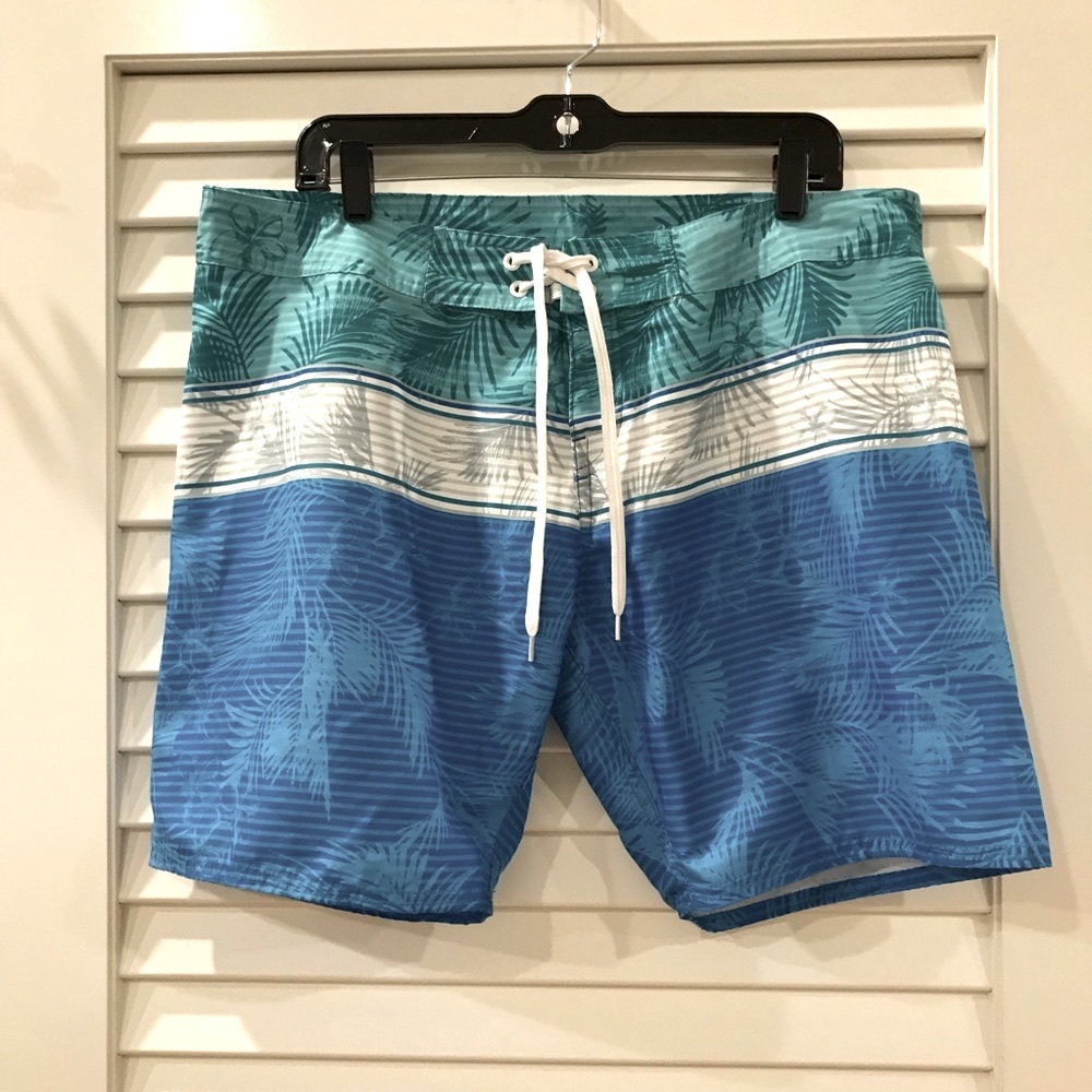 Burnside Botanical Print Swim Trunks